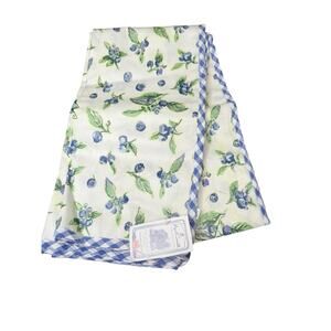 April Cornell 52 X 72 Picnic Oil Cloth Table Cloth Blueberries New MSRP $74